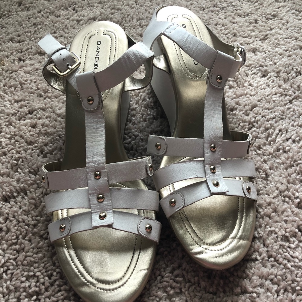 All white Sandals